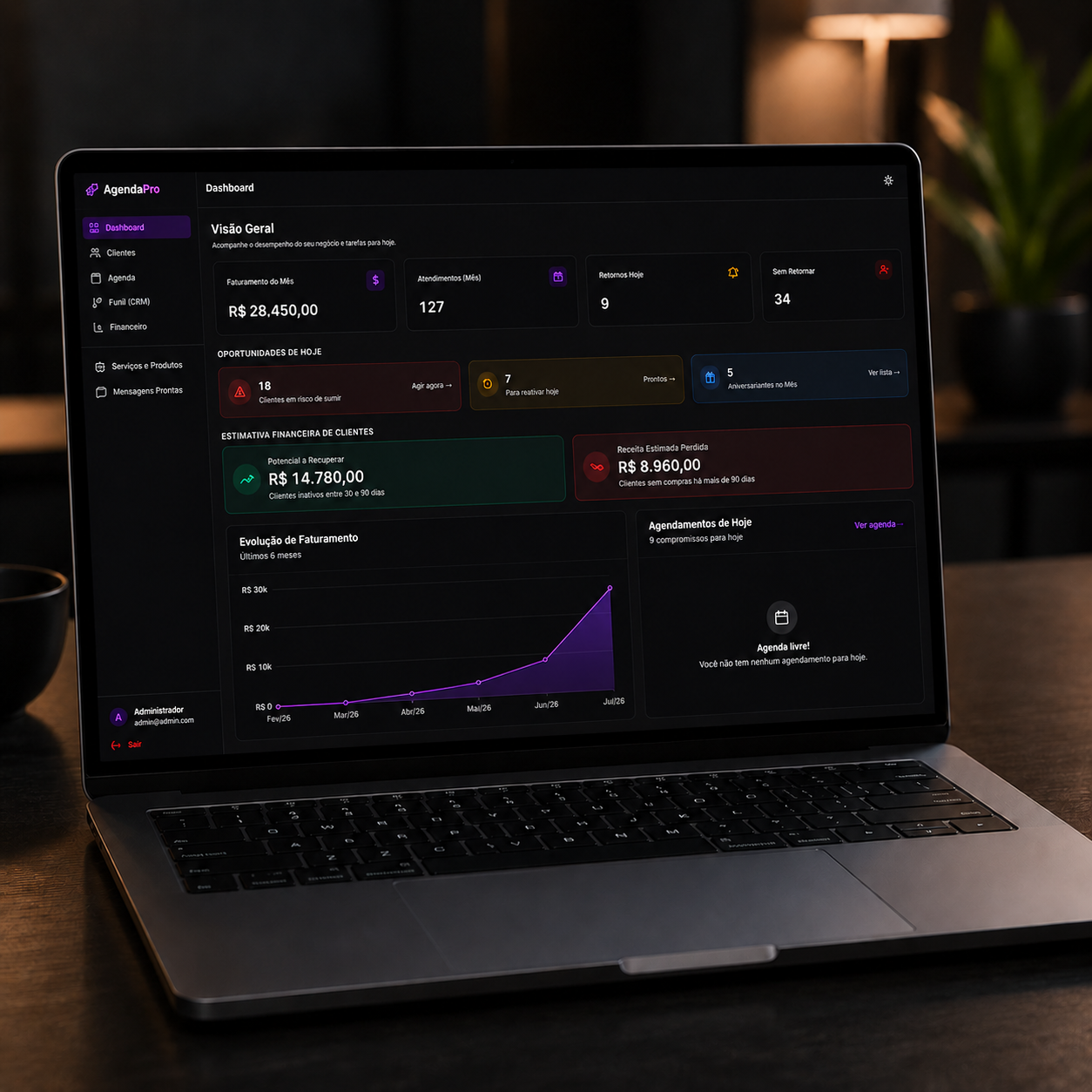 AgendaPro Dashboard